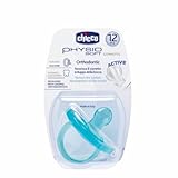 Chicco Beruhigungssauger Physio Soft 12m+, Silikon, Blau 1 Stück