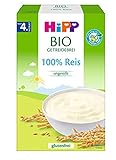 Hipp Bio-Getreide-Breie ungesüßt, 100% Reis, glutenfrei, 6er Pack (6 x 200 g)