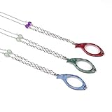 SHANGYA 3 stücke Halskette Anhänger Handheld Faltenlesegläsern + 2.00D, Rndom Farbe Lieferung