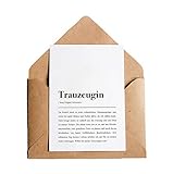 Trauzeugin: Karte mit Umschlag – Trauzeugin D