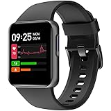 Smartwatch Uhr Damen Herren, HolaDream Fitness Tracker Touchscreen Fitness Uhr Sportuhr Armbanduhr Pulsuhr Schrittzähler Pulsoximeter Stoppuhr IP68 Wasserdicht Damenuhr Sport Watch Uhr für iOS