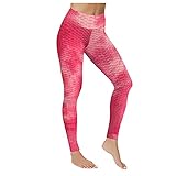 HFStorry Damen Bauchkontrolle Workout Leggings Fitness Sport Laufen Yoga Sporthose Hohe Taille Hose mit Taschen für D