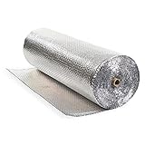 Isolierfolie, Alu-Luftpolsterfolie, Thermo, Dampf Und Luftdichte Barriere, Feuchtigkeitsfest Wasserdicht, Für Flachdachhäuser, Gartenhaus Dach, Metalldachbahn Für Gartenhäuser(Size:1x3m/3.2x9.8ft)