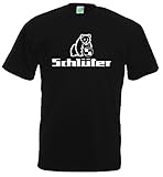 Schlüter T-Shirt Schriftzug mit Bärenlogo | Schwarz | Größe L