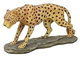 WQQLQX Statue Simulation Leopard Statue Tier Skulptur Harz Handwerk Büro Dekoration Dekoration Zubehör Geschenk Kunst Leopard Print Figuren Skulpturen (Color : B)