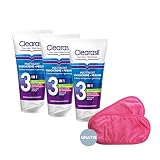 Clearasil Hautpflege-Set'Waschcreme & Peeling' mit 3 Artikeln & GRATIS Abschminkpads (waschbar)