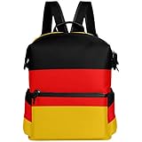 Oarencol Rucksack, Deutschland-Flagge, schwarz, rot, gelb, gestreift, für Schule, Bücher, Reisen, Wandern, Camping, Laptop, Tagesrucksack