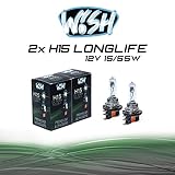 Wish® H15 LongLife 12V 15/55W PGJ23t-1 Halogen Glühbirnen Lampen Scheinwerferlampen (H15 LongLife Doppelpack)