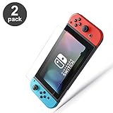 aiMaKE Switch Panzerglas Schutzfolie, [2 Stück] Displayschutzfolie Panzerfolie für Nintendo Switch 6.2 Zoll 2017 [ 9H, Ultra-klar]