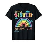 Little Sister Of The Birthday Girl Rainbow Matching Family T-S