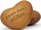 Schwabenholz Handschmeichler Herz aus Holz - Ich Bin stolz auf Dich! - Kleines Geschenk fü