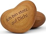 Schwabenholz Handschmeichler Herz aus Holz - Ich Bin stolz auf Dich! - Kleines Geschenk fü