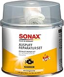 SONAX AuspuffReparaturSet (200 g) verschließt größere Risse, Löcher und undichte Stellen dauerhaft, schnell und absolut gasdicht | Art-Nr. 05531410