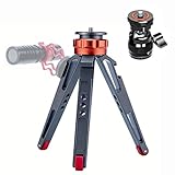 HAPPYPOPO Kamerastativ aus Metall mit Stativ-Kugelkopf und 1/4-Zoll-Gewindebohrung, Blitzschuh-Erweiterungsanschluss. Stativ für Kamera, iPhone, DSLR-Kamera, Handkamera, Desktop-Kamera, Ständer, T