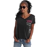 Yakuza Damen Equality Dye V-Neck T-Shirt, Schwarz, M