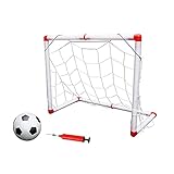 Rosixehird Kinder Fußballtor Set Mit Ball Tor Und Pumpe,Interaktiv Minitore Spielzeug Sportspaß,für Garten Indoor,für Kinder Unterschiedlichen Alters(56cm Englische Version)