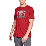 Under Armour UA BOXED SPORTSTYLE, atmungsaktives Sportshirt, schnelltrocknendes Funktionsshirt mit loser Passform Herren, Rot (Red / Steel) , L