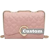 ZZMGDAM Handtaschen für Damen, Leder, personalisierbar, V