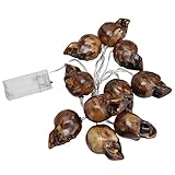 Surebuy Halloween Dekoration Lichter, Halloween Totenkopf Lichterkette Dekoration unheimlich beängstigend mit 10 LEDs für Party