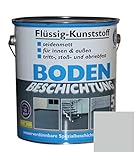Flüssig Kunststoff 5L Bodenbeschichtung 50m² Betonfarbe Beton Beschichtung (Lichtgrau)