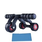 Nerioya Leises Fitnessgerät Für Bauchfunktions-Multifunktionsroller Nach Hause (DREI Räder/Vier Räder)