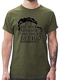 Weihnachten & Silvester Geschenke Party Deko - Its The Most Wonderful time for a Beer Vintage - XXL - Army Grün - Vintage - L190 - Tshirt Herren und Männer T-S