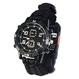 Multifunktionale Modewache der Männer für das Klettern von Outdoor Camping Klettern, Survival Safety Watch mit Regenschirmschnur E