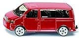 siku 1070, VW Multivan, Metall/Kunststoff, Rot, Öffenbare Heckklappe, Anhängerkupplung