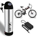 X-go Ebike Akku (3-7 Tage Lieferzeit) /48V/36V/24V Ersatzakku Li-ion Akku mit Ladegerät, Batterie für Aldi Prophete MiFa Trio Samsung Zhenlong Phylion (36V 10AH, Bottle)