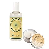 Deluxe Massage-Set aus Massage-Kerze HERZERWÄRMEND (60g) & Massage-Öl MORGENLAND (250ml), für entspannende Massagen, von V