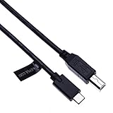 USB C auf USB B Drucker Kabel (Thunderbolt 3) Kompatiblel mit Brother Canon Dell Fujitsu IOGEAR Zebra zu Mac Book Google Chromebook Pixel Lenovo Yoga 900 Dell XPS ASUS Zenbook Typ-C, Type C, USB-C 3