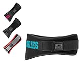 Better Bodies Gym Belt - Rückengurt - Rücken-Gürtel - Kraftgürtel für Kraft- & Fitness-Sport - für Damen und Herren, Größe:M, Farbe:aqua/schw