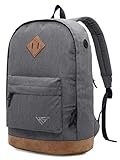 936Plus Wasserabweisender Rucksack Laptop Büchertasche für Schule, Hochschule, Uni, mit 12 Taschen, G