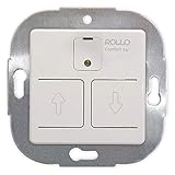 Rollo Comfort Programmierbarer Jalousieschalter Einbaugerät mit Zentralplatte 100119 reinweiß