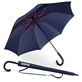 Amazon Brand - Eono Stockschirm Regenschirm Windproof Manuelles Schließen Fiberglas Rippen Golf Umbrella Extra groß Leicht 210T Wasserdichter Golfschirm Herren Damen mit rutschsicherem G