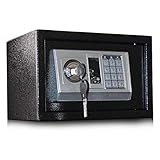 BOCbco Sicherheitstresor Tresor, Digitaler Elektronischer Tresor Schlüssel Elektronischer Tresor Stahlkonstruktion Büro Haushalt Klein - Mehrfarbig - 31X20X20Cm Für Zuhause, Büro, Hotel, Bargeld, Ak