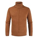 WAQD Herren Rollkragen Pullover Langarmshirt Feinstrick Sweater Rollkragen Freizeit Slim fit Basic Männer Pullover Herren Strick-Pullover Männer Winter-Pullover stylischer Herren Strick