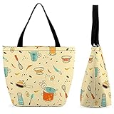 Umhängetasche Für Damen Cartoon Küchenherd Handtasche Casual Shopping Bags Top Handle S