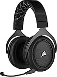 Corsair HS70 Pro Wireless Gaming Headset (7.1 Surround Sound, Ultraniedrige Latenz, 12 Meter Reichweite, Federleichtes Design, Abnehmbares Rauschunterdrückung-Mikrofon, für PC und PS4) carb