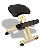 cinius Ergonomischer Stuhl Orthopädischer Kniestuhl Computerstuhl Kniehocker (Made in Italy) Natural/Schwarz Farb