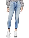 G-STAR RAW Womens 3301 Mid Waist Ripped Ankle Skinny Jeans, Vintage Beryl Blue C296-C003, 30W / 30L