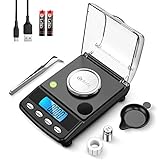 Brifit Feinwaage 20g /0.001g, Milligramm Digitalwaage mit USB Aufladen, Goldwaage, Taschenwaage, Schmuckwaage mit 20g Kalibriergewicht und Pinzette, LCD-Display, 6 Einheiten, Tara & PCS Funk