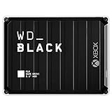 WD_BLACK P10 Game Drive for Xbox 5 TB (1 Monat Xbox Game Pass Ultimate, Übertragungsgeschwindigkeiten bis 130 MB/s, für Xbox) Schwarz mit weißem R