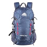 CYCYUZXW Ultraleichter Wasserdichter Rucksack Wanderrucksack 40L, geeignet für Wandern, Camping, Reisen, Sport (Grau Blau)