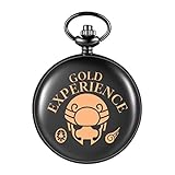 DMCMX Anime Game Pocket Watch JoJo's Bizarre Adventure Gold Erlebniszeiger Klassische Vintage Stil Taschenuhr Quarz Bewegung Metallhülle Sehr geeignet for Urlaub Geschenk Geschenk for einen F