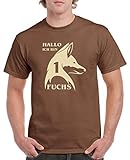 Comedy Shirts - Hallo ich Bin 1 Fuchs - Herren T-Shirt - Braun/Beige Gr. XL