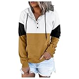 Kapuzenpullover Damen Dasongff Frauen Teenager Mädchen Langarm Pulli Pullover Sweatshirt mit Kapuze Sport Hoodies Top Langarmshirt Streetwear Herbst Winter Freizeit Bluse Kapuze Kordelzug T