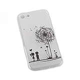 Titan Mobilfunk Zubehör Ultra Slim Silikon TPU Handy Hülle kompatibel mit ZTE Blade L3 - Transparent mit Love Tattoo Design - Case C