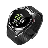 Smart Watch Touch Screen Bluetooth Fitness Tracker IP67 wasserdicht mit Multi-Sport-Modus Herzfrequenz Einschlaferkennung Black Metal, Elektronische tragbare Geräte Smart W