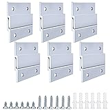 Französische Klammer-Bilderaufhänger, Aluminium-Z-Stange, ineinandergreifende Wandhalterung, Hardware-Kit Z-Clips zum Aufhängen von Wandmalerei, Spiegeln, Schränken und Whiteboards (5.1 cm, 6 Paar)